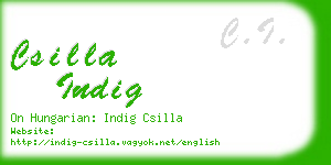 csilla indig business card